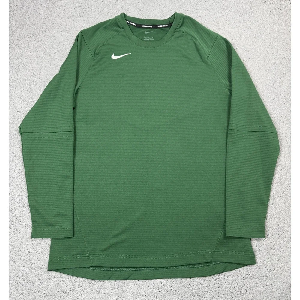 Nike Dri-FIT Shirt Mens Medium Green Long Sleeve Athletic Top CT4050-341